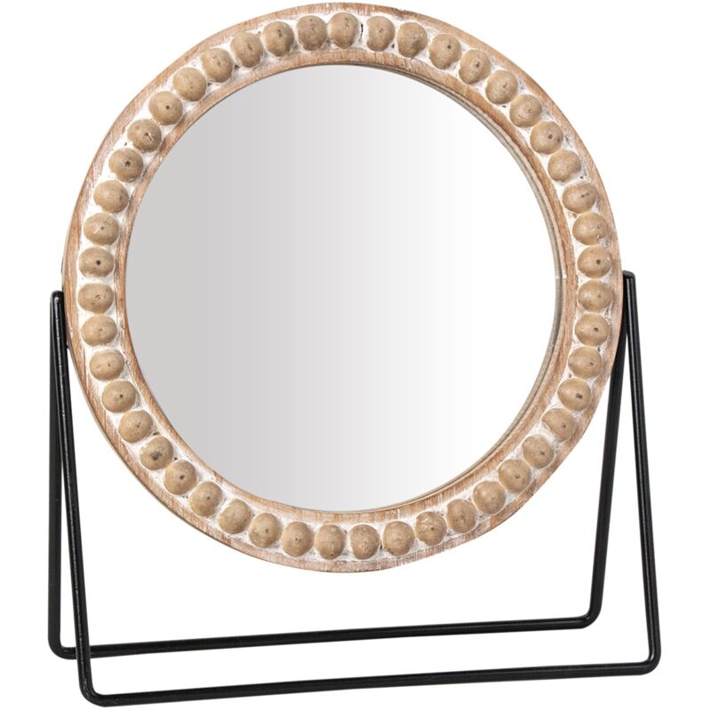 foto del prodotto specchi specchi specchio marrone rotondo 29x25x9cm signes grimalt