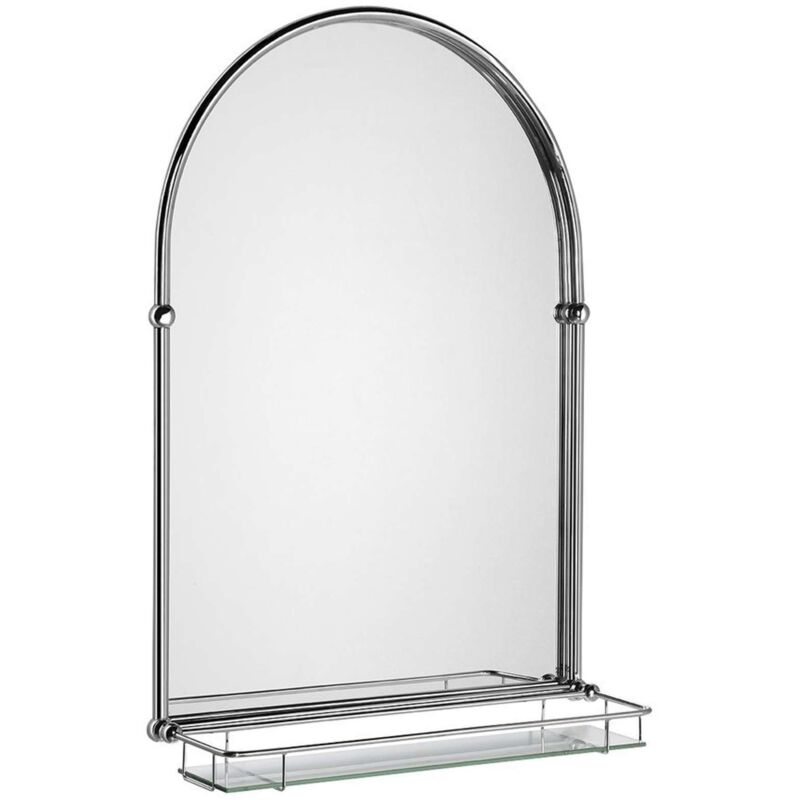 foto del prodotto specchi specchio tiga 480x670 mm, con ripiano, cromo hz202 sapho