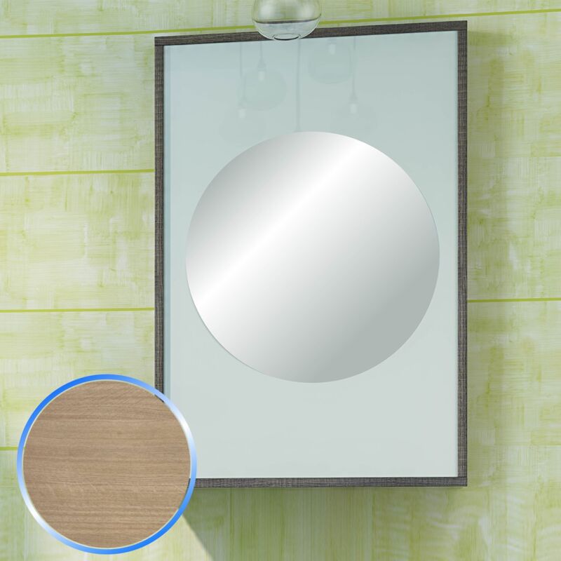 foto del prodotto specchiera 60x90 bordo rovere chiaro tolosa 1