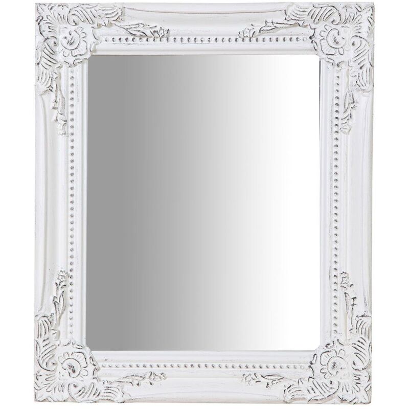 foto del prodotto specchiera da appendere verticale orizzontale l27xpr4xh32 cm finitura bianco anticato.
