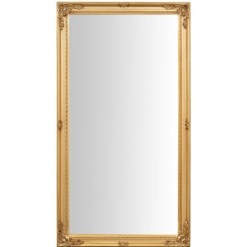 foto del prodotto specchiera da parete bagno specchio rettangolare verticale orizzontale specchiera lunga da appendere cornice legno oro barocco