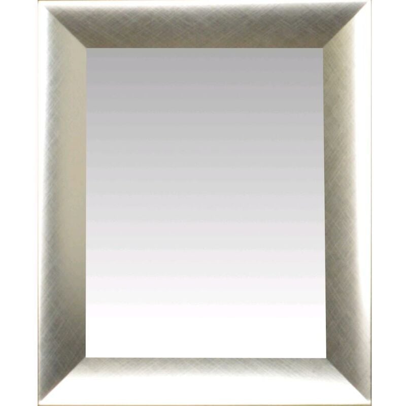 foto del prodotto specchiera decorativa specchio da parete moderno con cornice argento 50x70 cm grun