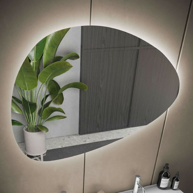 foto del prodotto specchiera ovale 92 cm stone specchi semplici e luminosi stilprojectstore com