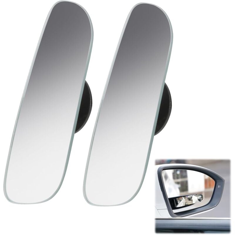 foto del prodotto specchietti convessi per angolo cieco, confezione da 2, design senza bordo per auto, suv, moto specchietti esterni regolabili a 360 , grandangolo