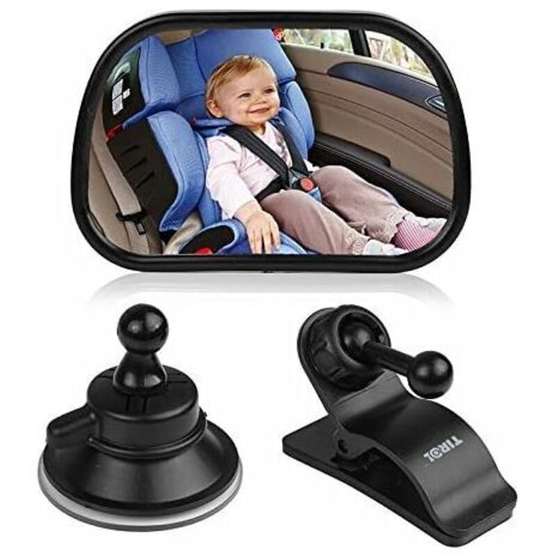 foto del prodotto specchietti per auto per bambini specchietto per auto per bambini per sedile posteriore, specchio per auto per bambini più sicuro per vedere i bambini rivolti all'indietro, 2 modi per installarlo