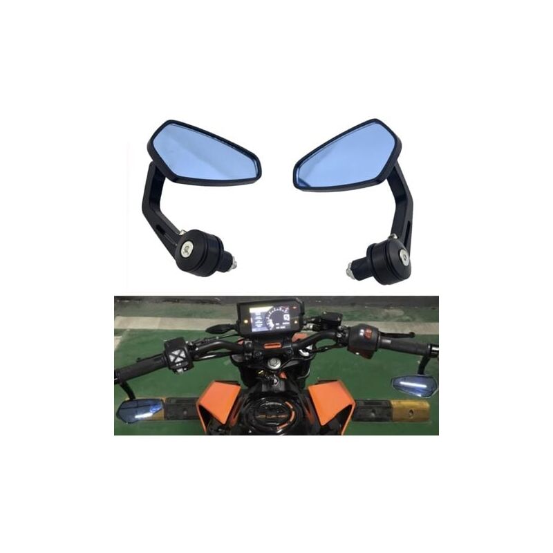 foto del prodotto specchietti per moto, specchietti per manubrio da 7 8 22 mm , specchietti laterali antiriflesso, specchietti per manubrio retr per scooter yamaha