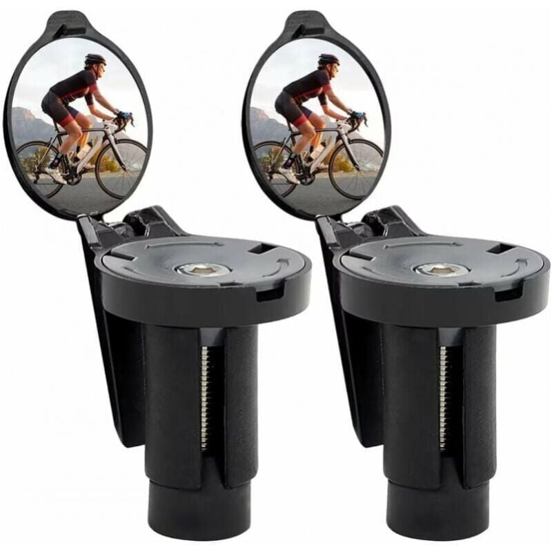 foto del prodotto specchietti retrovisori per bicicletta, 2 pezzi, specchietti retrovisori per scooter elettrici, regolabili e pieghevoli, adatti per manubri di