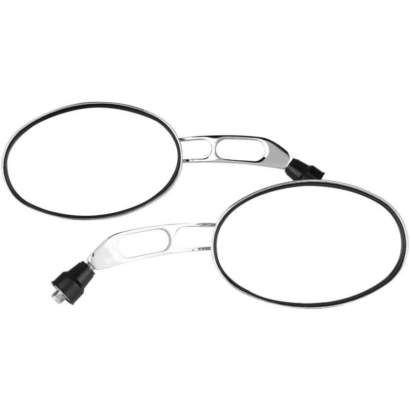 foto del prodotto specchietti retrovisori rotondi modificati cromati da 2 pezzi da 10 mm 0,4 pollici per moto zoternen