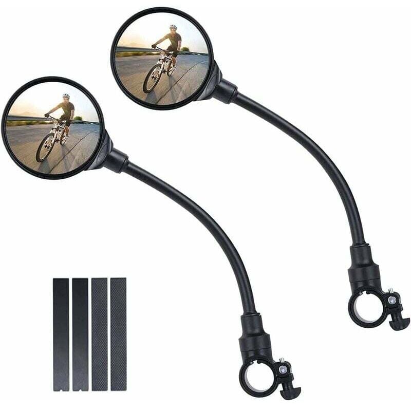 foto del prodotto specchietto retrovisore per bici dpzo, 2 pezzi specchietti per bicicletta grandangolari girevoli a 360 , specchietti di sicurezza convessi in