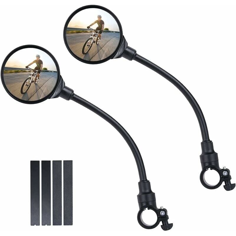 foto del prodotto specchietto retrovisore per bicicletta, 2 specchietti grandangolari per bicicletta girevoli a 360 , specchietti di sicurezza convessi in acrilico per