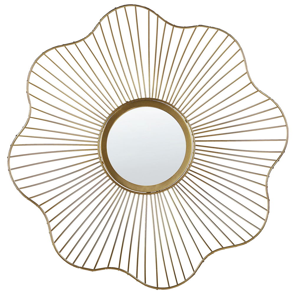 foto del prodotto specchio a forma di fiore dorato 40 cm per soggiorno camera da letto