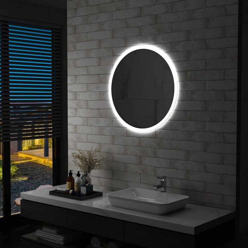 foto del prodotto specchio a led per bagno ovale varie misure dimensioni 70 cm