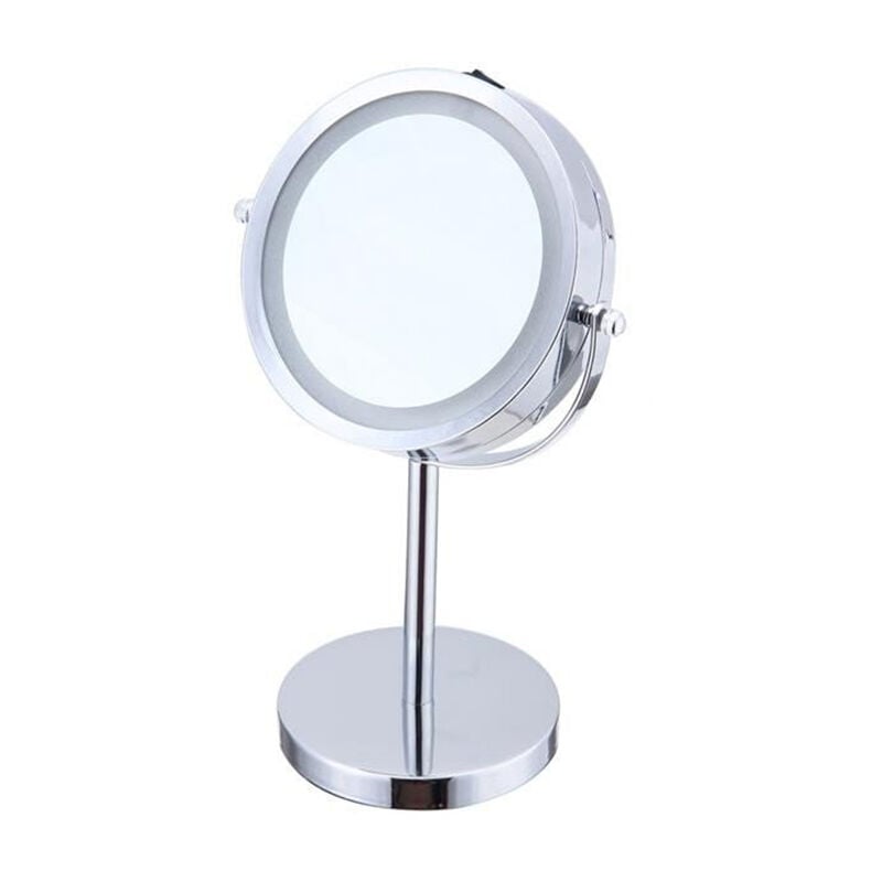 foto del prodotto specchio a rotazione con base e led 15 x h30 cm maury s