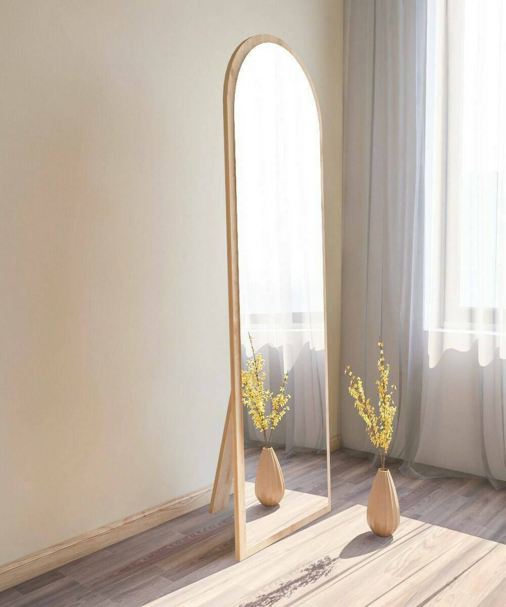 foto del prodotto specchio artus, specchiera, articolo d 39 arredo a muro, decorazione con specchio, 50x2h160 cm, rovere