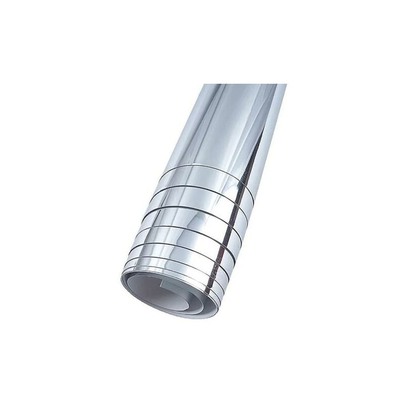 foto del prodotto specchio autoadesivo sheetnonglass flessibile in rotolo per la decorazione delle pareti di casa 50 cm x 200 cm ,