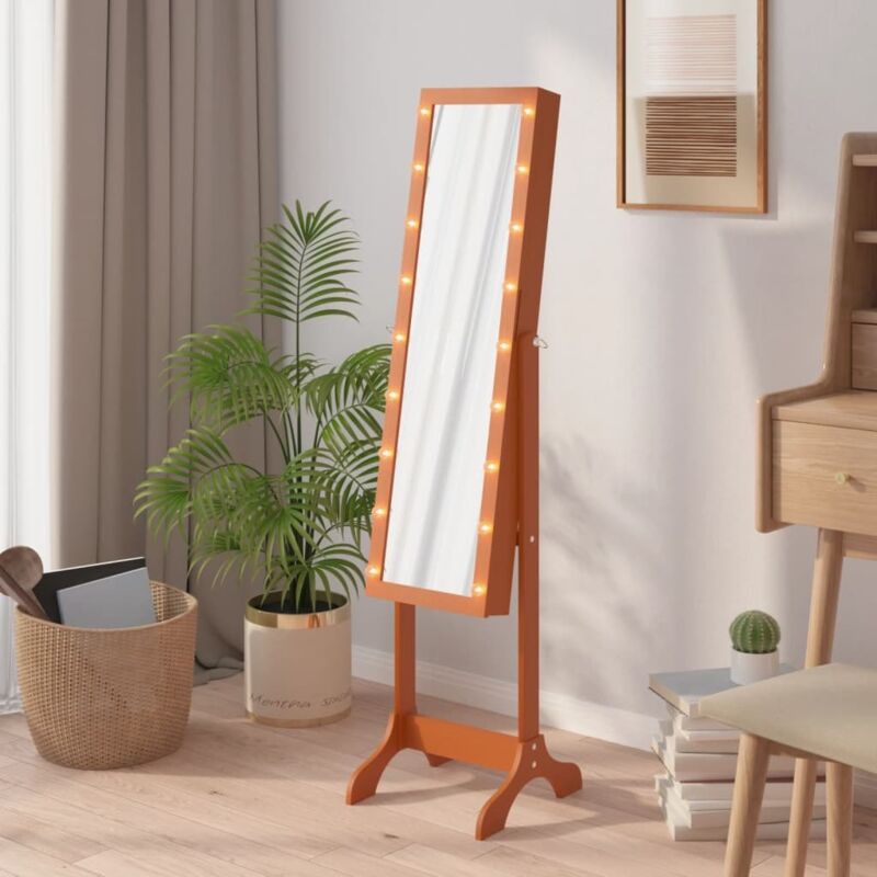 foto del prodotto specchio autoportante con led 34x37x146 cm vidaxl 149456