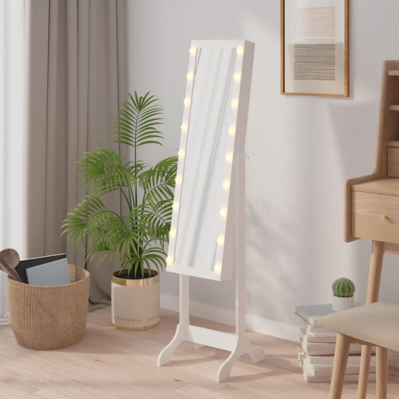 foto del prodotto specchio autoportante con led bianco 34x37x146 cm