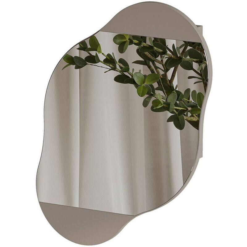foto del prodotto specchio azmidi, specchiera, articolo d arredo a muro, decorazione con specchio, 60x13 h75 cm, beige dmora