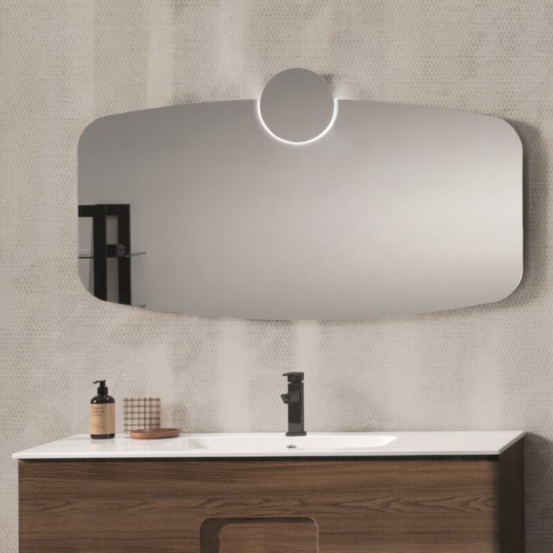 foto del prodotto specchio bagno 120 cm brave con applique led