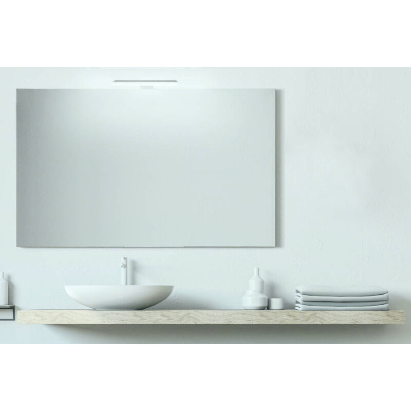 foto del prodotto specchio bagno 120x70 cm reversibile con luce led premium da 45 cm