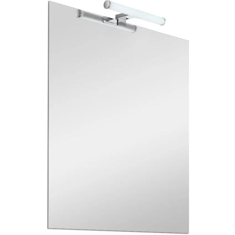foto del prodotto specchio bagno 50x70 cm reversibile con led naturale