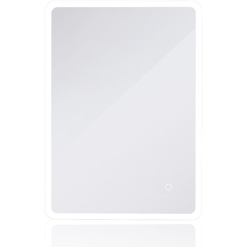 foto del prodotto specchio bagno 80x60cm con luci led,controllo tattile,da parete,22w,luce bianca