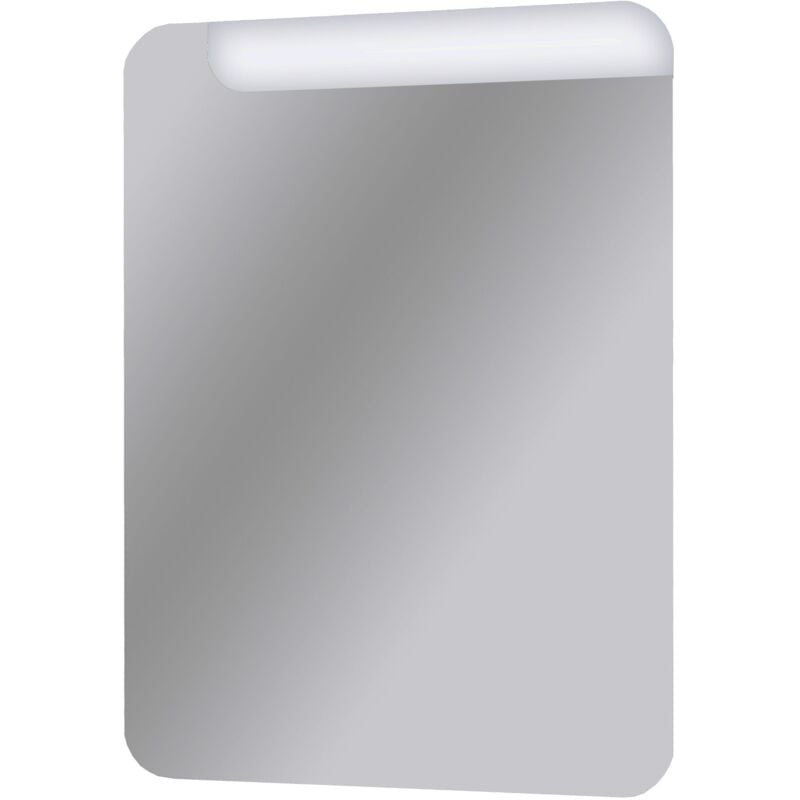 foto del prodotto specchio bagno design retroilluminato con taglio led 75x55 cm specchio senza antifog senza kit bluetooth senza acc
