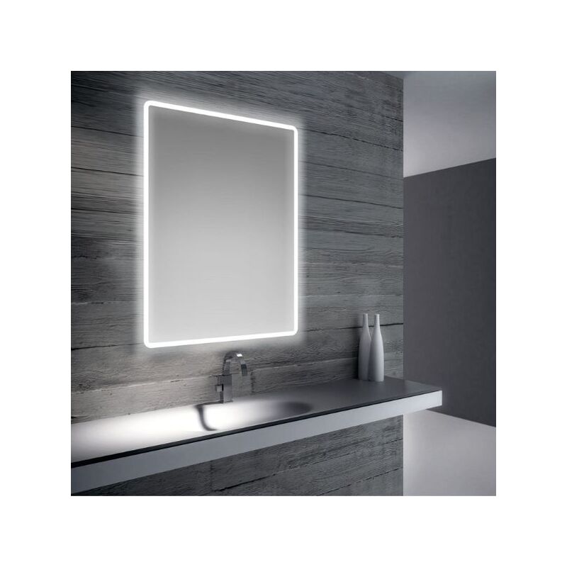 foto del prodotto specchio bagno retroilluminato a led sul 80x60 cm reversibile specchio con luce