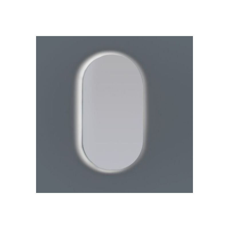 foto del prodotto specchio bagno retroilluminato ovale 90x50 cm