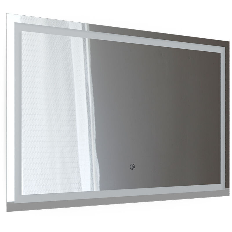 foto del prodotto specchio bagno viola, vetro, 110 x 70 cm con illuminazione a led vicco