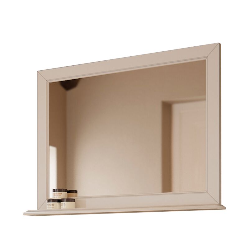 foto del prodotto specchio bianco da 94 cm con mensola boho