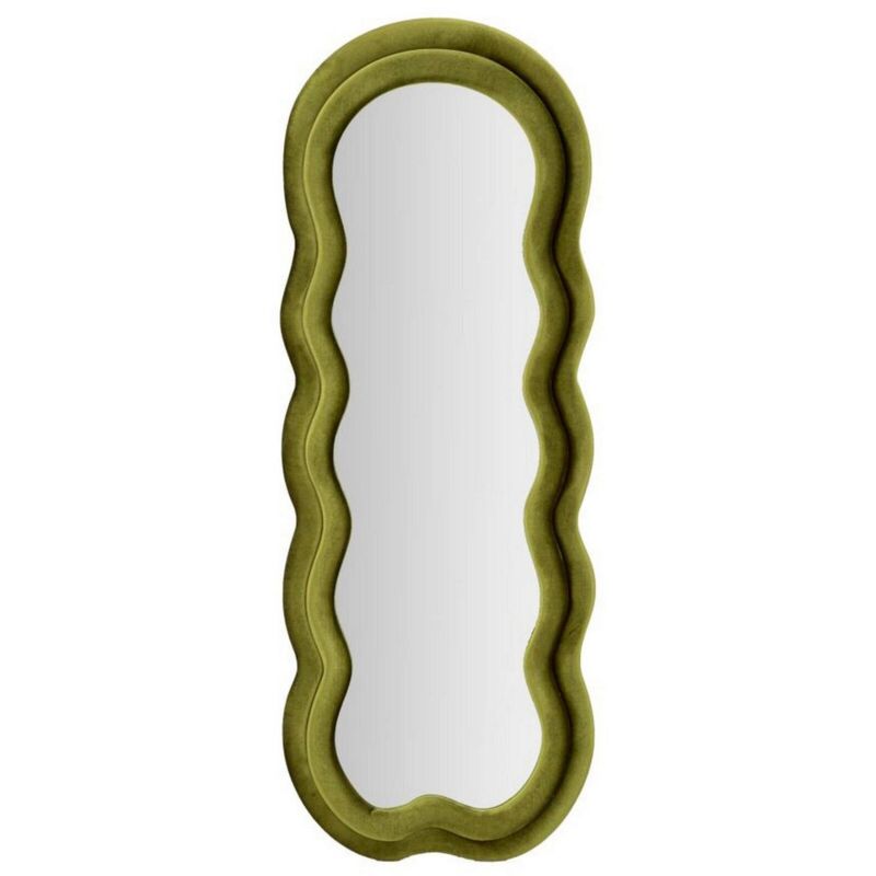foto del prodotto specchio blevio, specchiera, articolo d arredo a muro, decorazione con specchio, 60x4 h160 cm, verde dmora