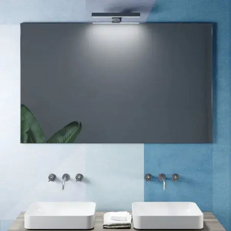 foto del prodotto specchio c telaio lampada led 30 cm.100x70