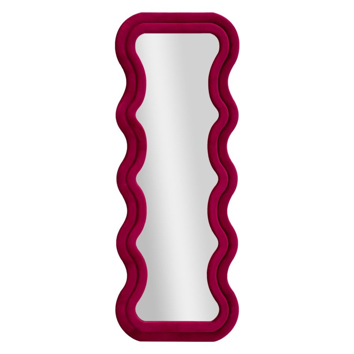 foto del prodotto specchio con cornice curve, rosa, mdf, 160x60x6 cm, seven design