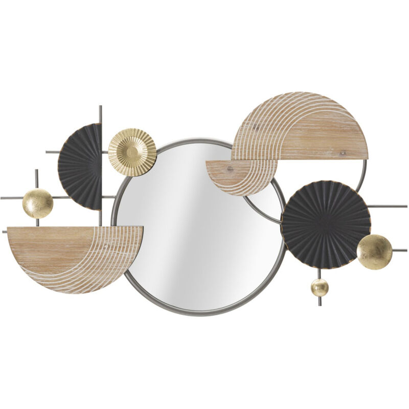 foto del prodotto specchio con cornice geometrico 18, metallo, mdf, vetro, multicolore, 90,2x5,1x50,2 cm
