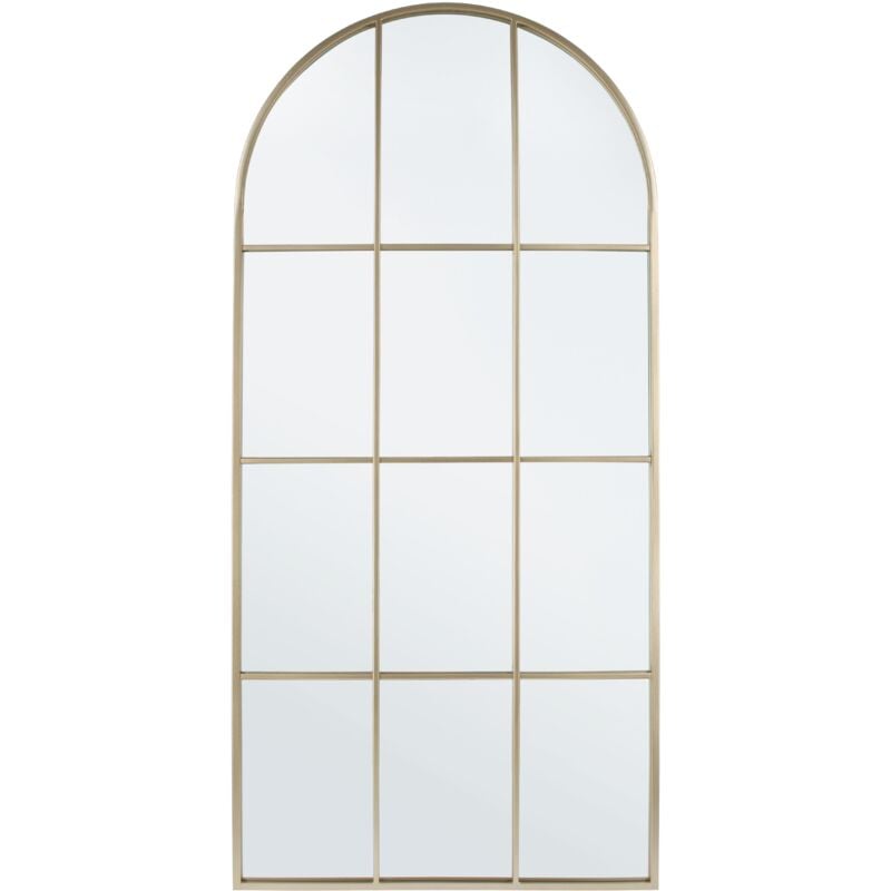 foto del prodotto specchio con cornice in metallo window con piedistallo h 80x2,5x170 cm nero