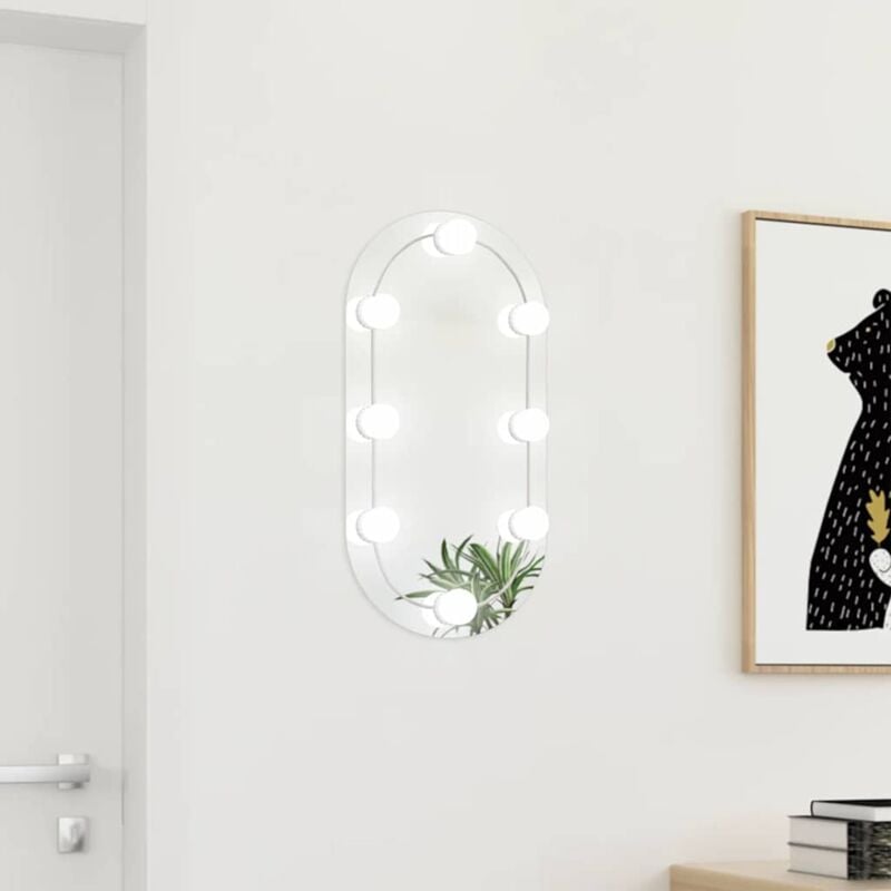 foto del prodotto specchio con luci led 60x30 cm ovale in vetro vidaxl