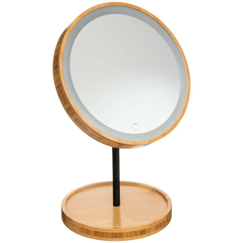 foto del prodotto specchio con supporto a led 18cm in bamb 5five
