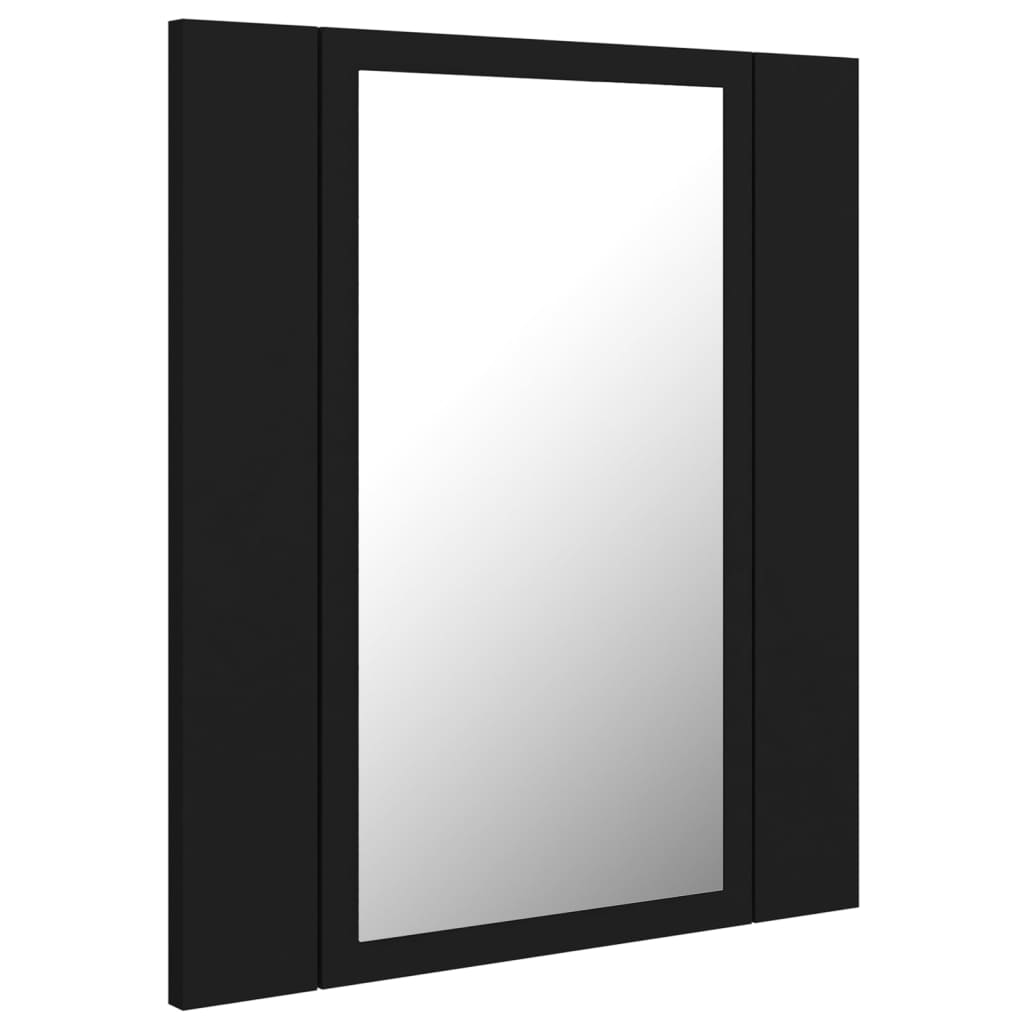foto del prodotto specchio contenitore da bagno a led 40 x 12 x 45 acrilico nero 02 0006731
