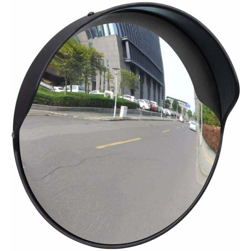 foto del prodotto specchio convesso per esterni in plastica pc nero 30 cm