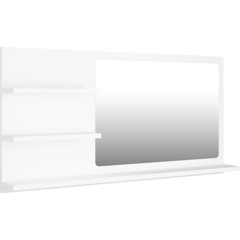 foto del prodotto specchio da bagno 3 ripiani 90 x 10,5 x 45 cm in truciolato bianco