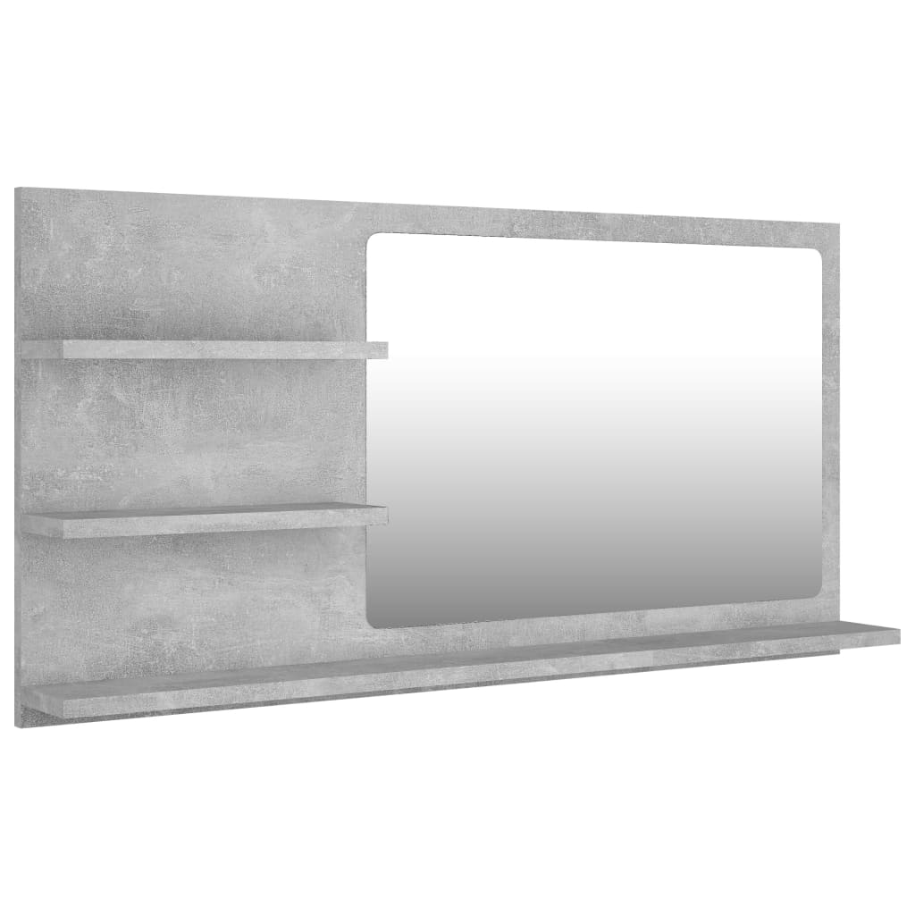 foto del prodotto specchio da bagno 3 ripiani 90 x 10,5 x 45 cm truciolato grigio 02 0006947