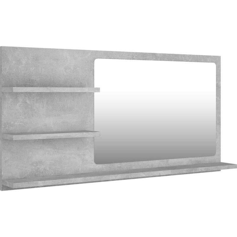 foto del prodotto specchio da bagno 3 ripiani 90 x 10,5 x 45 cm truciolato grigio 020006947