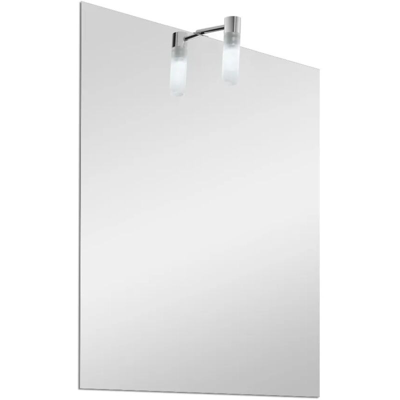 foto del prodotto specchio da bagno 50x70 cm reversibile con luce led naturale in vetro