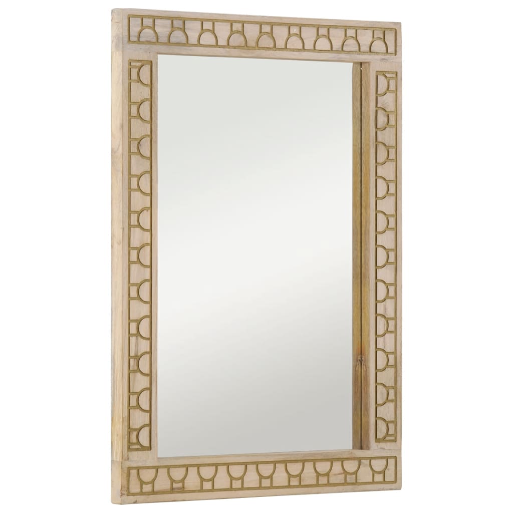 foto del prodotto specchio da bagno 50x70x2,5 cm legno massello di mango e vetrocod mxl 116442