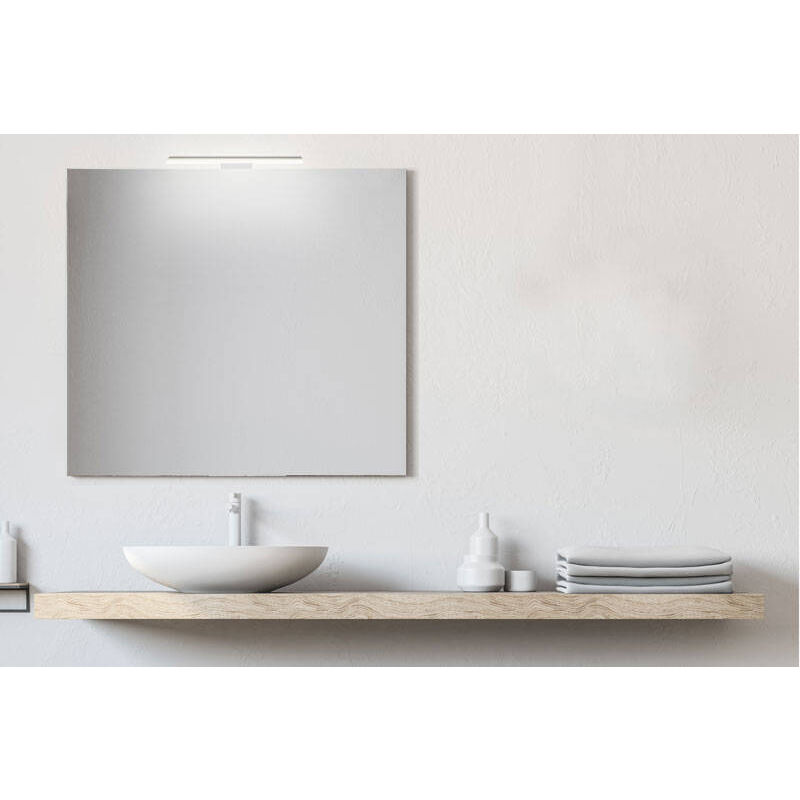 foto del prodotto specchio da bagno 70x70 cm con lampada led a luce fredda premium