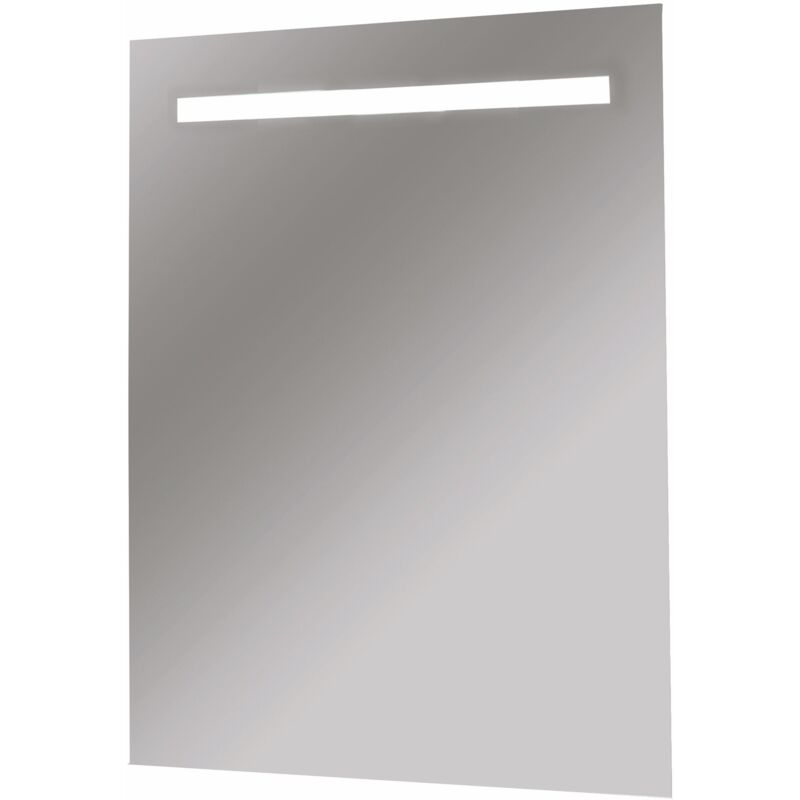 foto del prodotto specchio da bagno 80x60 cm retroilluminato con striscia led specchio ed antifog senza kit bluetooth