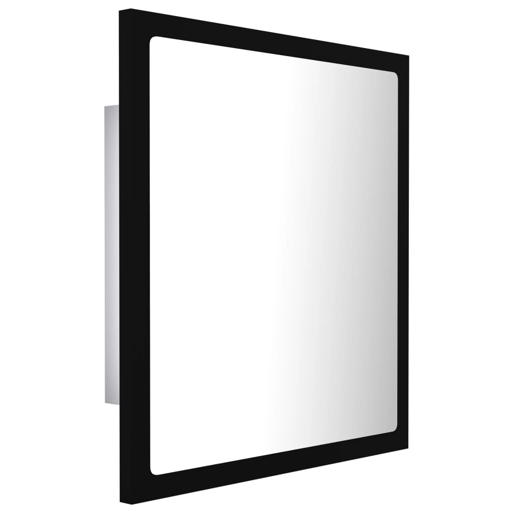 foto del prodotto specchio da bagno a led 40 x 8,5 x 37 cm acrilico nero 02 0006995