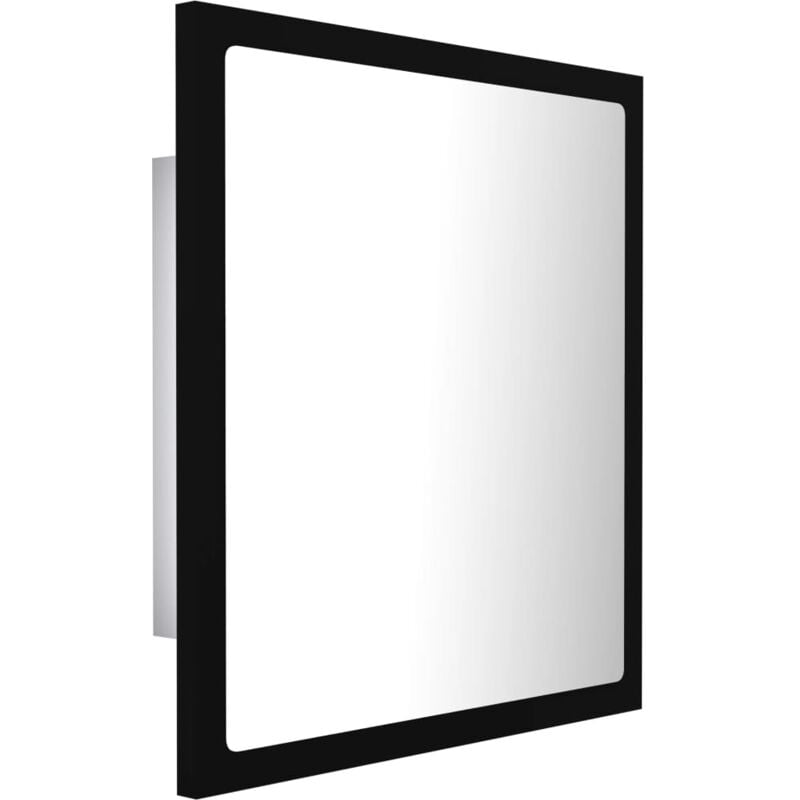 foto del prodotto specchio da bagno a led 40 x 8,5 x 37 cm in acrilico nero
