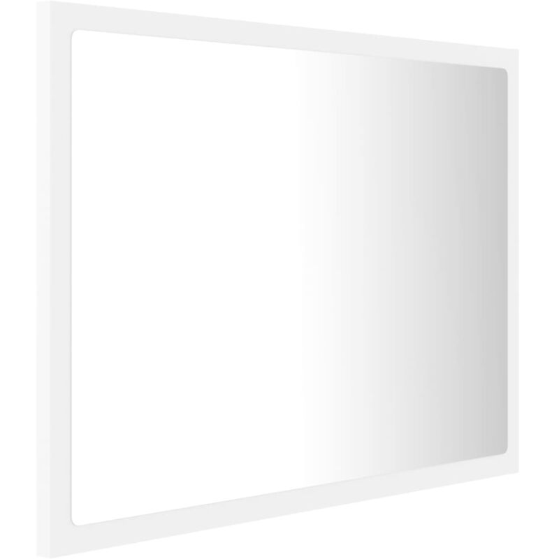 foto del prodotto specchio da bagno a led 60 x 8,5 x 37 cm in acrilico bianco